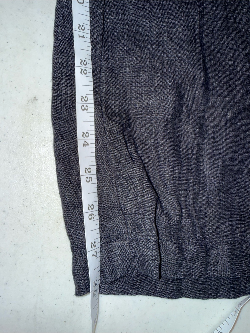 Eileen Fisher Small Organic Linen Pleated Wide Leg Pants Charcoal Quiet Luxury - Picture 15 of 16
